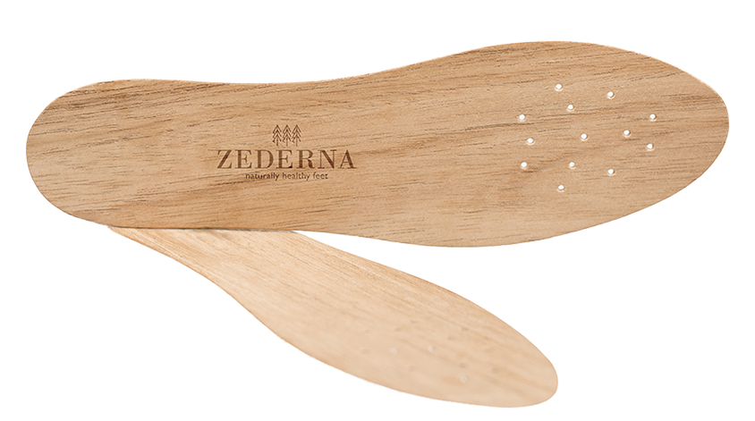 cedar wood insoles to eliminate foot and shoe odor and athlete's foot